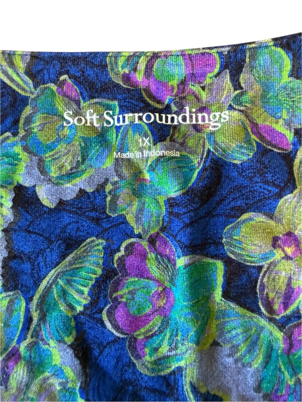 Soft Surroundings Floral Giselle Faux Wrap Cottage Core Garden Country Travel 1X - Picture 5 of 12
